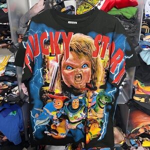 Vintage Style Chucky Story Chucky X Toy Story Play Horror All Over Print Tee L